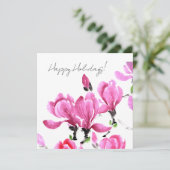Magnolia Feestdagenkaart (Staand voorkant)