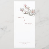 Magnolia Fijne Kunst Bloemen Menu (Achterkant)