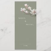 Magnolia Fijne Kunst Bloemen Menu (Achterkant)