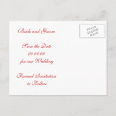 Magnolia filiaal rode bruiloft aangepaste Save the Aankondigingskaart (Achterkant)