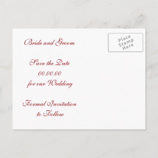 Magnolia filiaal rode bruiloft aangepaste Save the Aankondigingskaart (Achterkant)
