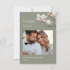 Magnolia Fine Art Flowers Wedding Thank You Card Bedankkaart