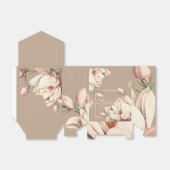 Magnolia floral baby shower bedankdoosjes (Uitgevouwen)