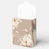 Magnolia floral baby shower bedankdoosjes (Geopend)