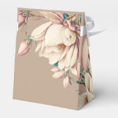 Magnolia floral baby shower bedankdoosjes (Achterkant)