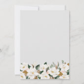 magnolia floral Baptism-uitnodiging Kaart (Achterkant)