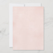 Magnolia floral blush gold girl baby brunch douche kaart (Achterkant)