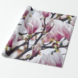 Magnolia Floral Botanical Blossom  Antiek Cadeaupapier