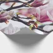 Magnolia Floral Botanical Blossom  Antiek Cadeaupapier (Hoek)