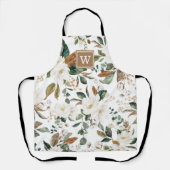 Magnolia Floral Botanical Greenery Monogram Schort (Voorkant)