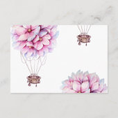 Magnolia Floral bruiloft receptie Informatiekaartje (Achterkant)