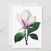  magnolia floral bruiloft uitnodiging (Achterkant)