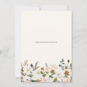 Magnolia Floral Celebration of Life Funeral Photo Kaart (Achterkant)