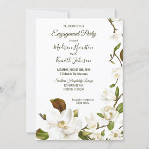 Magnolia Floral Couples Shower Kaart
