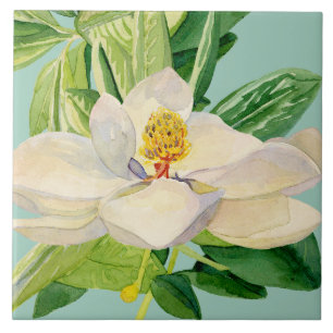 Magnolia Floral Decorative Kitchen Art Tile Design Tegeltje