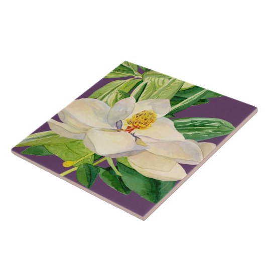 Magnolia Floral Decorative Kitchen Art Tile Design Tegeltje (Zijkant)
