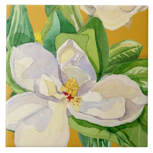 Magnolia Floral Decorative Kitchen Art Tile Design Tegeltje (Voorkant)