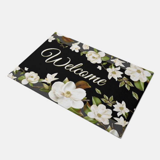 Magnolia Floral Deurmat (Schuin)
