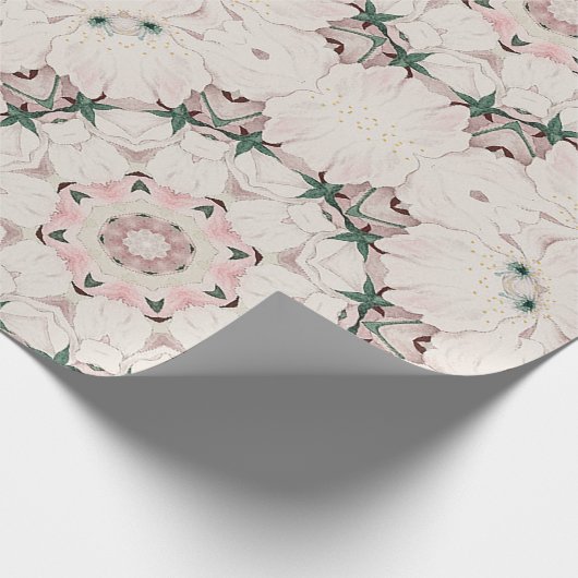  Magnolia Floral Ephemera Pattern Cadeaupapier (Hoek)
