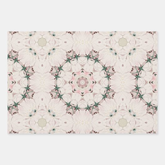  Magnolia Floral Ephemera Pattern Inpakpapier Vel (Voorkant 3)