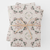  Magnolia Floral Ephemera Pattern Inpakpapier Vel (In situ)