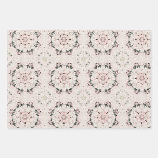  Magnolia Floral Ephemera Pattern Inpakpapier Vel (Voorkant)