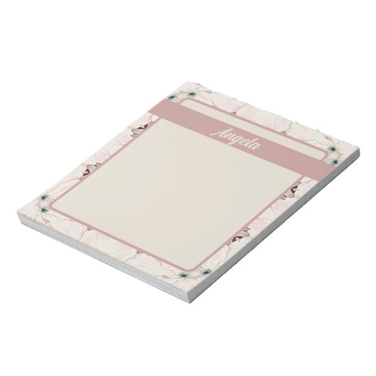  Magnolia Floral Ephemera Pattern Notitieblok (Linkerzijde)