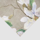 Magnolia Floral Farmhouse Grey Ephemera ontkoppeli Tissuepapier (Detail)