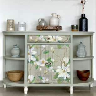 Magnolia Floral Farmhouse Grey Ephemera ontkoppeli Tissuepapier