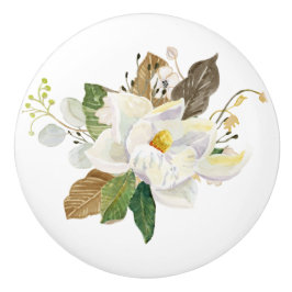 Magnolia Floral Farmhouse Rustic Country Kitchen Keramische Knop