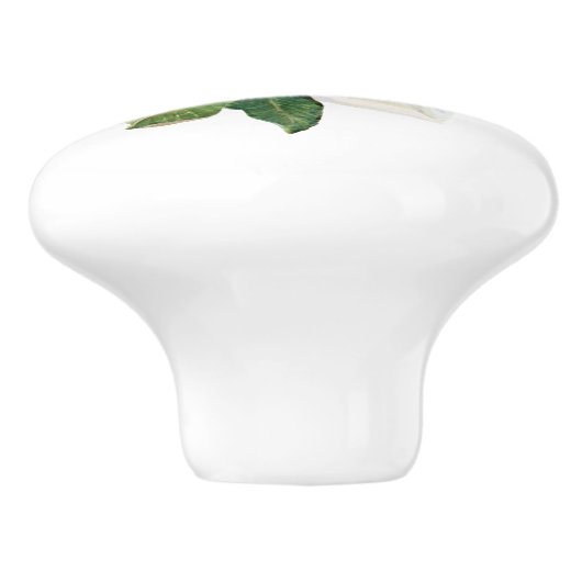 Magnolia Floral Farmhouse Rustic Country Kitchen Keramische Knop (Zijkant)