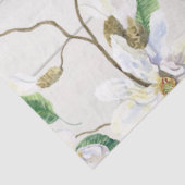 Magnolia Floral Farmhouse Wood Greenery Decoupage Tissuepapier (Detail)