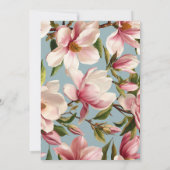 Magnolia Floral First Communion  Kaart (Achterkant)