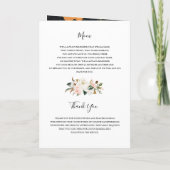 Magnolia Floral Geometric Lijst 2 Foto Funeral Programma (Achterkant)