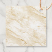 Magnolia Floral Gold Circle Foto van Save the Date Bedankjes Labels (Achterkant)