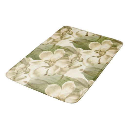 magnolia floral green badmat (Gekanteld)