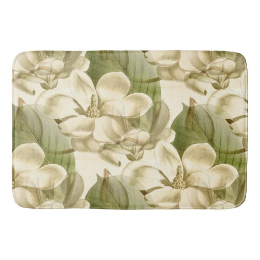 magnolia floral green badmat (Voorkant)