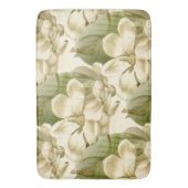 magnolia floral green badmat (Voorkant Verticaal)