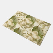 magnolia floral green deurmat (Schuin)