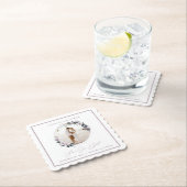 Magnolia Floral & Mauve Circle Foto van Save The D Kartonnen Onderzetters (Insitu)