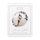 Magnolia Floral & Mauve Circle Foto van Save The D Magneet (Verticaal)