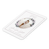 Magnolia Floral & Mauve Circle Foto van Save The D Magneet (Linkerzijde)