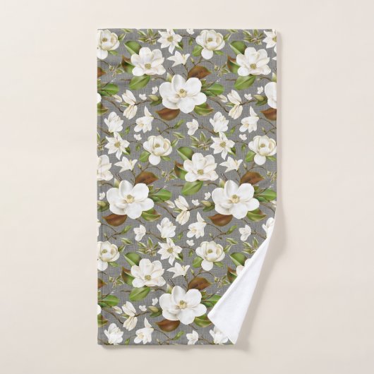 Magnolia Floral Monogram Bad Handdoek (Handdoek)