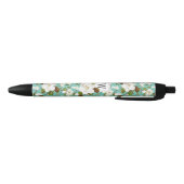 Magnolia Floral Monogram Zwarte Inkt Pen (Bodem)
