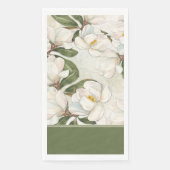 Magnolia Floral Paper Gastendoek Servet (Voorkant)