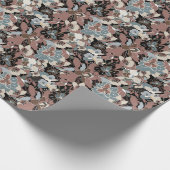 Magnolia Floral Pattern Cadeaupapier (Hoek)