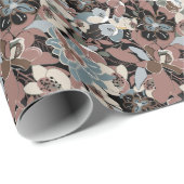 Magnolia Floral Pattern Cadeaupapier (Rol Hoek)
