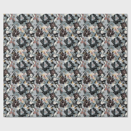 Magnolia Floral Pattern Cadeaupapier (Vlak)