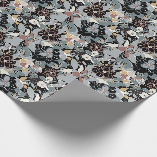 Magnolia Floral Pattern Cadeaupapier (Hoek)