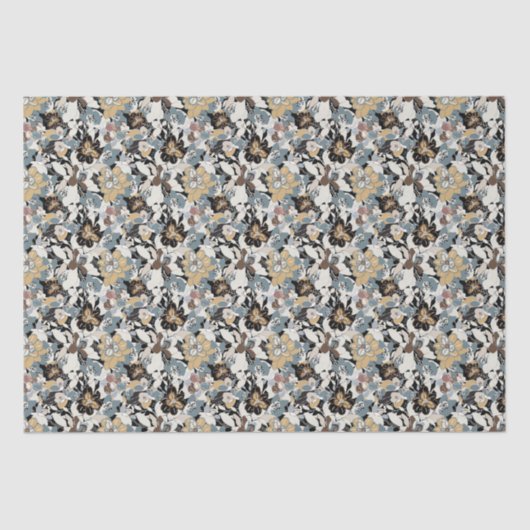 Magnolia Floral Pattern Tissuepapier (Voorkant)